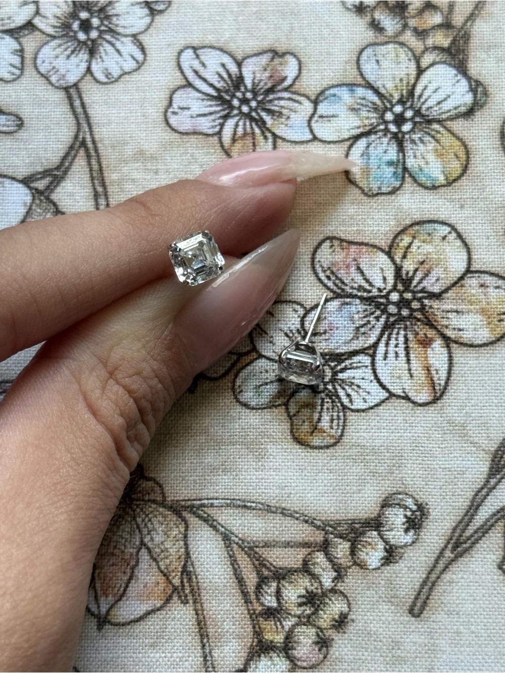 Earrings Asscher cut 925
